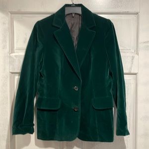 Vintage Velvet Green Blazer
